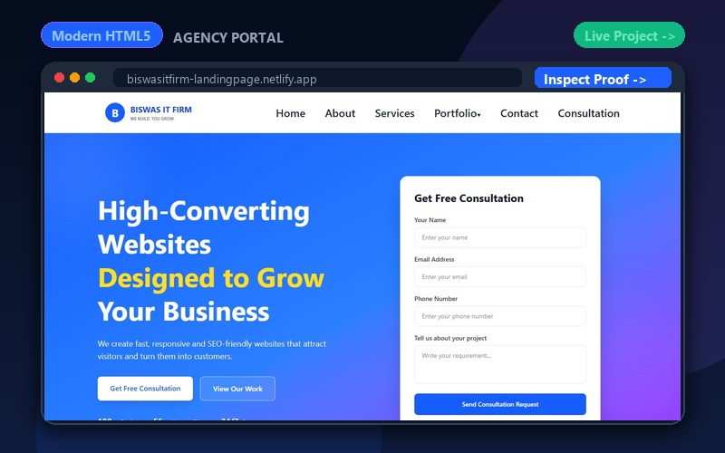Biswas IT Firm Official Landing Portal